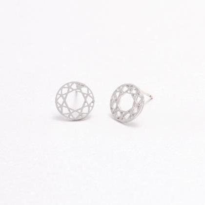 Geometric Diamond Shaped Stud Earrings