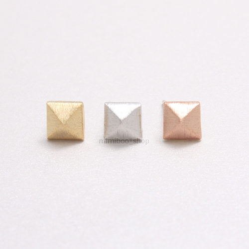 Tiny Pyramid Stud Earrings